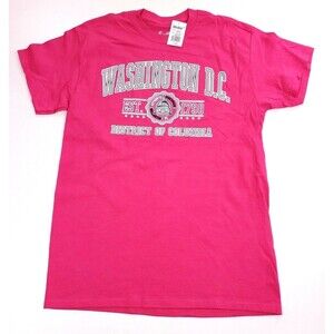 Stellar Washington DC T-shirt Size M Medium Pink District of Columbia Cotton